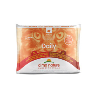Almo Nature Daily met kip multipack natvoer kat (70 g) 18 x 70 g- natvoer katten