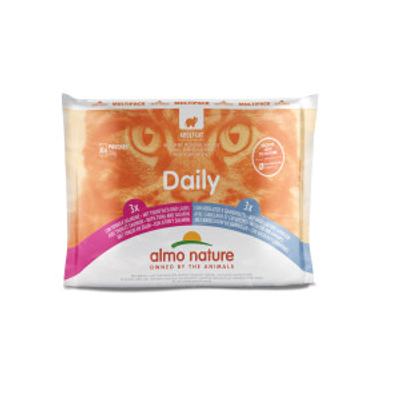 Almo Nature Daily met vis multipack natvoer kat (70 g) 18 x 70 g- natvoer katten
