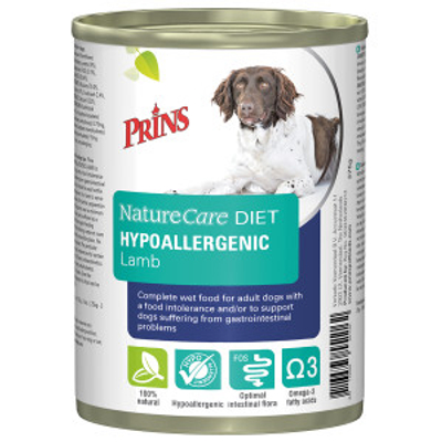 Prins NatureCare Diet Hypoallergenic lam natvoer hond 1 tray (6 x 375 g) - natvoer honden