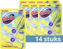 Glorix Power Clean Toiletblok - Citroen - geeft je een langdurig schoon en fris toilet - 7 x 2 stuks