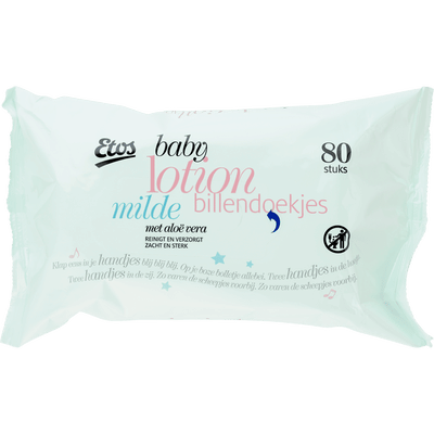 Etos Baby Lotion Mild billendoekjes - 80 stuks