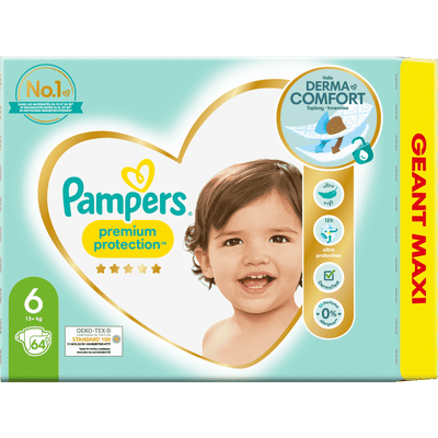 Pampers Premium Protection  luiers maat 6 - 64 stuks