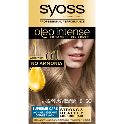 SYOSS Oleo Intense - 8-50 Natuurlijk Asblond - Permanente Haarverf - Haarkleuring - 1 stuk