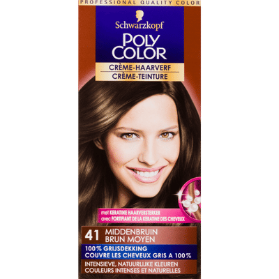 Schwarzkopf Poly Color Crème-Haarverf 41 Middenbruin