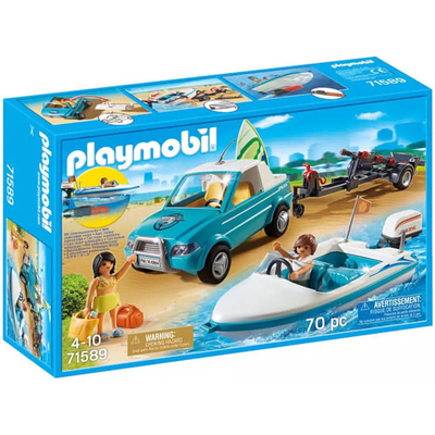 PLAYMOBIL Surfer Pickup mit Speedboat - P-71589
