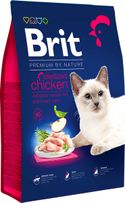 8kg Brit Premium by Nature Cat Gesteriliseerd droogvoer met kip - kattenbrokken