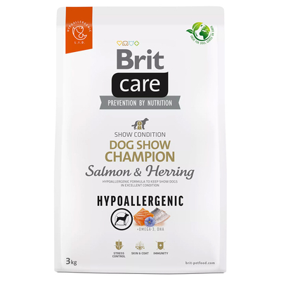 2x3kg Brit Care Hypoallergenic Dog Show Champion Zalm & Haring - hondenbrokken
