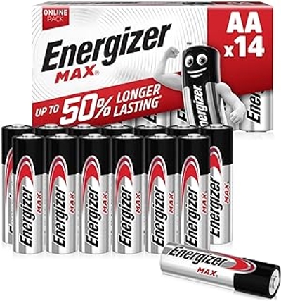 Energizer AA-batterijen, Max, 14 stuks, dubbele A-batterij - verpakking kan variëren