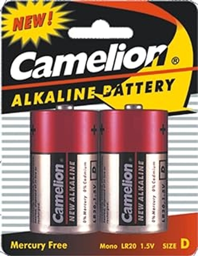Camelion D batterijen Alkaline Universal LR20 1,5 V 16500 mAh - 2 stuks