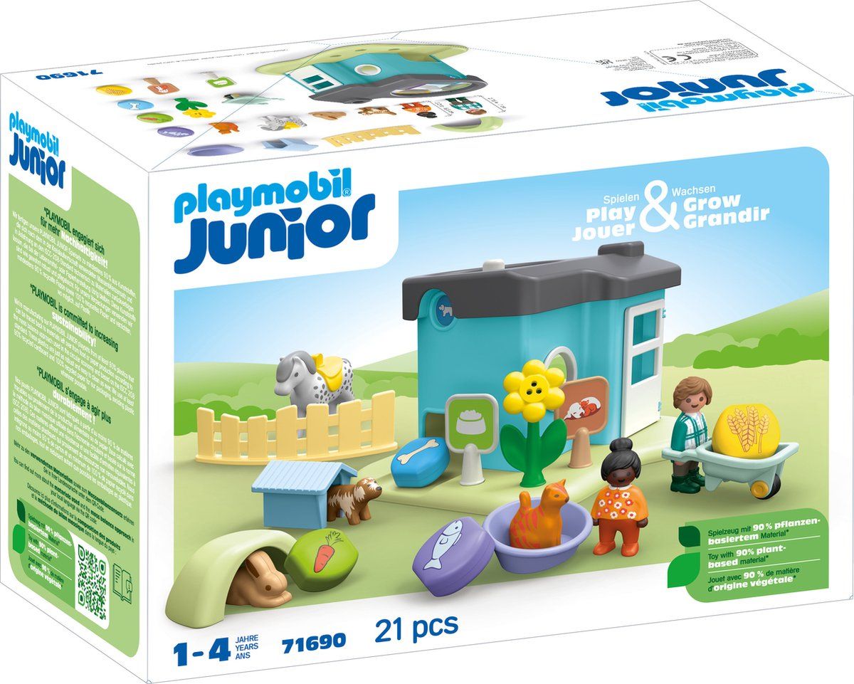 Playmobil PLAYMOBIL Junior Dierenpension met voerautomaat - 71690