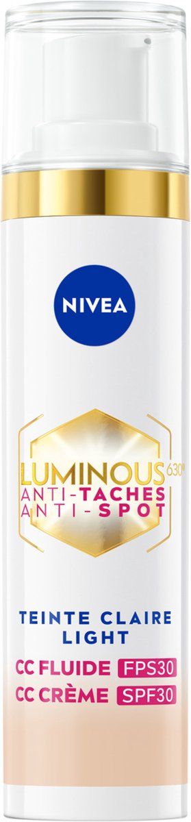 NIVEA Cellular LUMINOUS630 Fluid CC Cream met SPF 30 - Light  - 40 ml