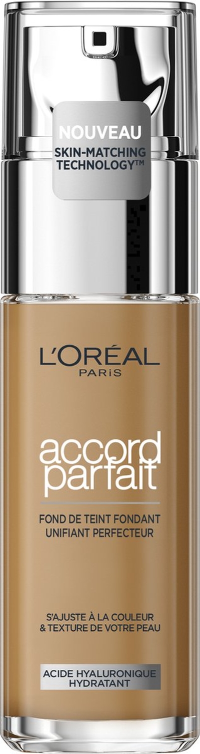 L’Oréal Paris - Accord Parfait Foundation - 7D/W - Natuurlijk Dekkende Foundation met Hyaluronzuur en SPF 16 - 30 ml