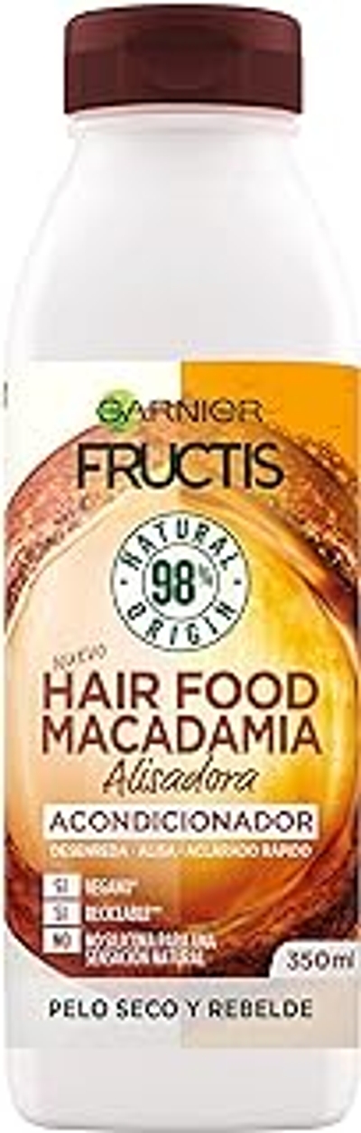 Garnier Fructis Hair Food Macadamia haarconditioner voor droog of rebel haar, 350 ml