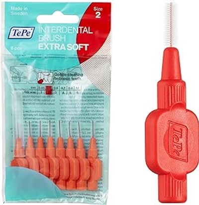 TePe Interdentale Ragers Extra Soft Lichtrood - ISO maat 2-0,5 mm - 8 stuks