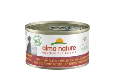 Almo Nature HFC met rundvlees, aardappelen en erwten 12 x 190 gram - natvoer honden