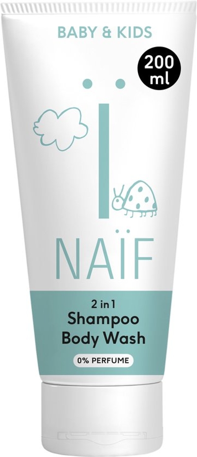 Naïf 2-in-1 Shampoo & Wasgel 0% Parfum - 200 ml