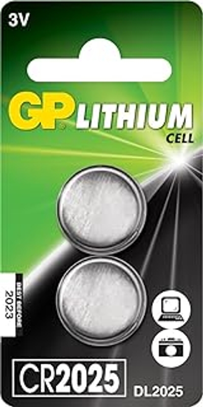 GP CR2025 C2 lithium knoopcelbatterij 3 volt - 2 stuks