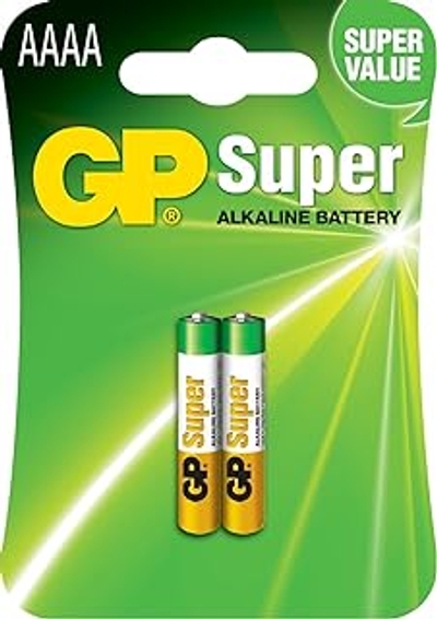 GP AAAA Super Alkaline batterijen, 1,5 V, MN2500, LR61 - 2 stuks