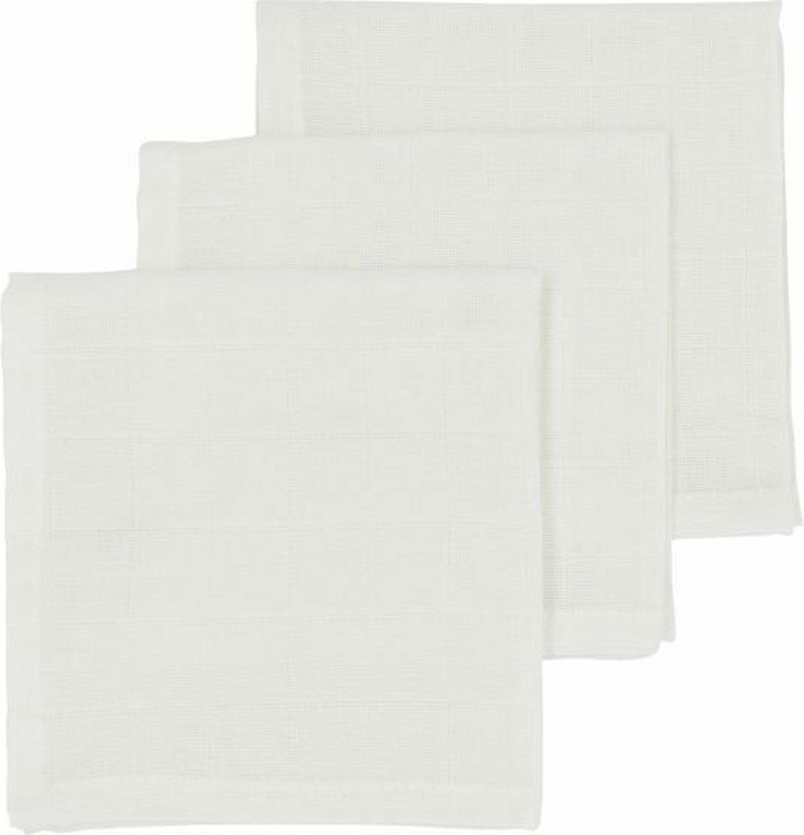 Meyco Baby Uni monddoekjes - 3-pack - hydrofiel - offwhite - 30x30cm