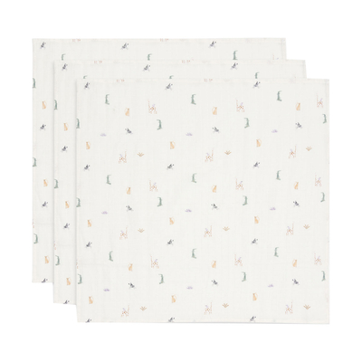 Jollein hydrofiele doek 70x70cm - Jungle Jambo - set van 3