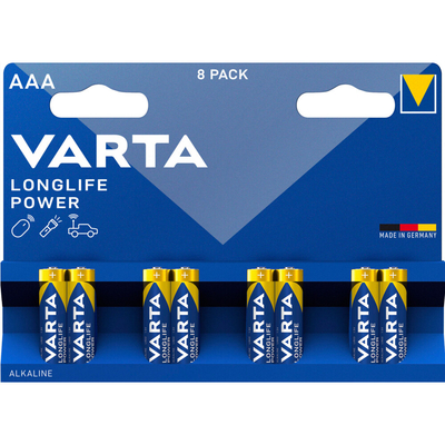20x Varta Longlife Max Power Alkaline Batterijen AAA 8 stuks