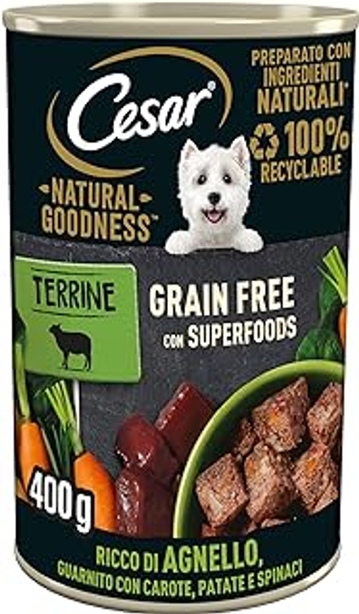 Cesar Natural Goodness, lam en groenten, 6 x 400 gr - natvoer honden