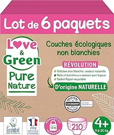 Love & Green  luiers maat 4 plus - 210 stuks