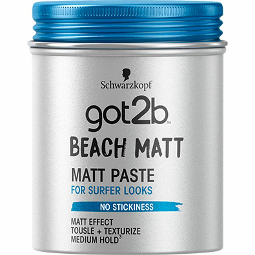 Got2b - Men - Beach Matt Paste - Haarstyling  - 6 x 100 ml