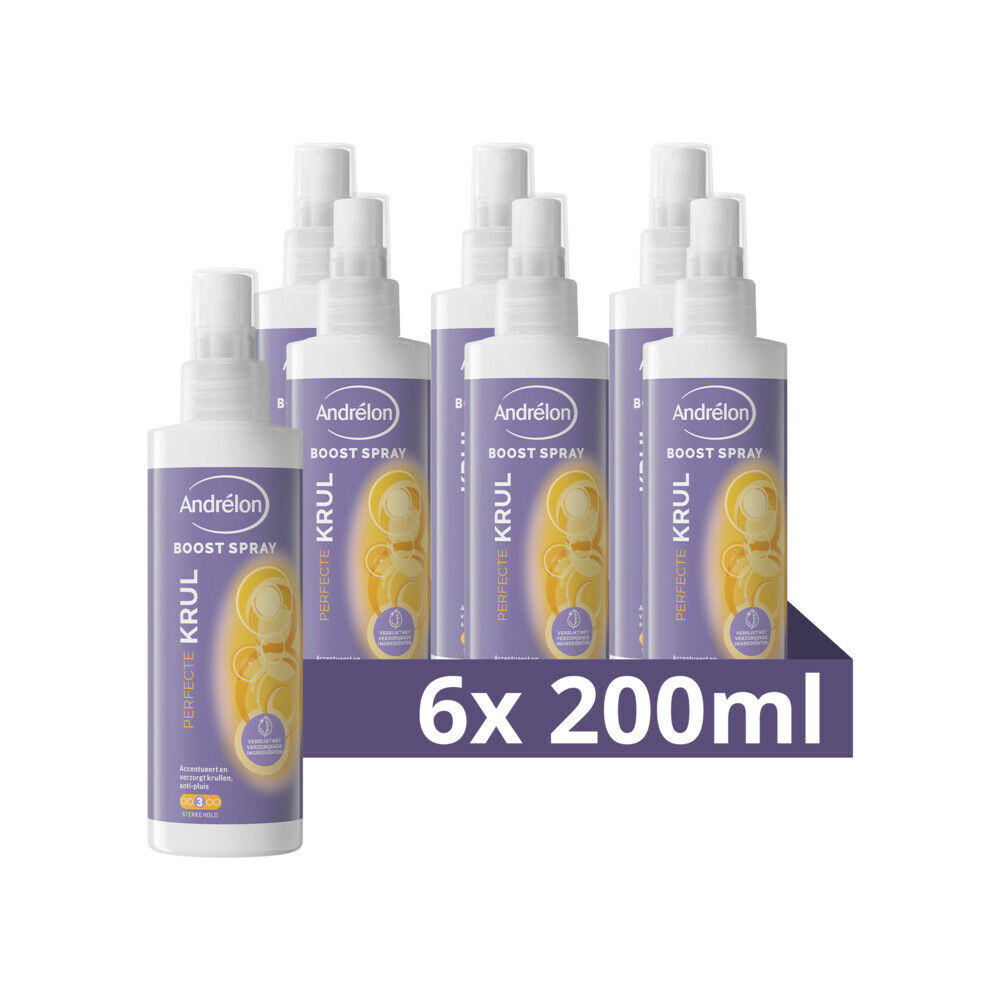 6x Andrelon Boost Spray Perfecte Krul 200 ml