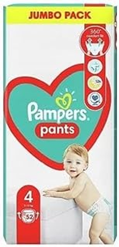 Pampers  luierbroekjes maat 4 - 52 stuks