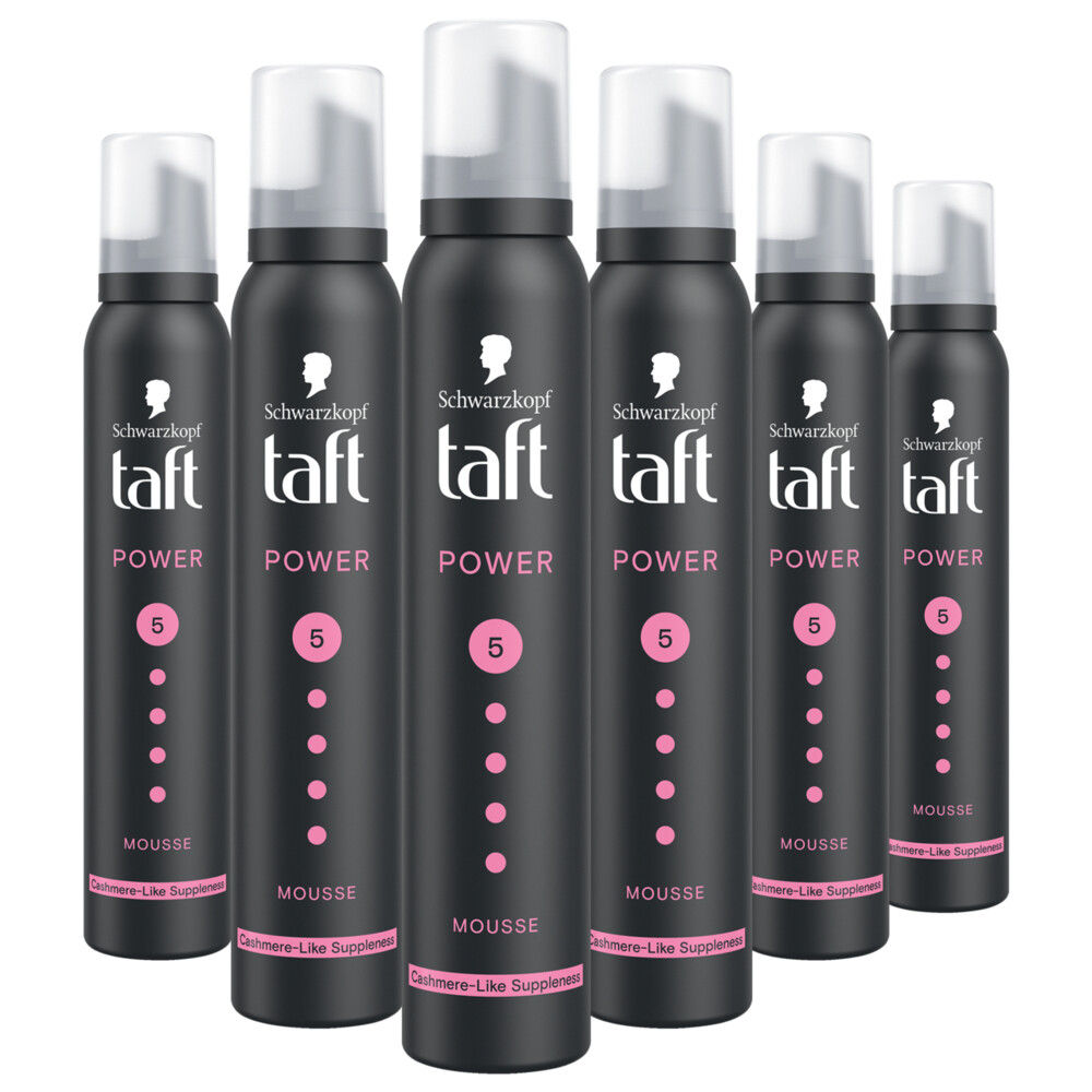 Taft - Power Cashmere Mousse - Haarstyling - Haarmousse  - 6 x 200 ml