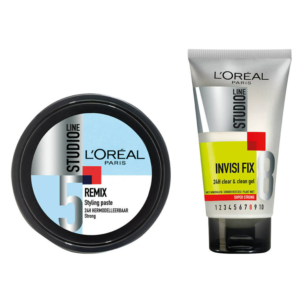 L'Oréal Studio Line Remix Paste&Invisi Fix Gel Pakket