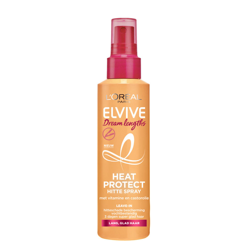 L’Oréal Paris Elvive Dream Lengths Heat Protect Hittespray - Lang, Beschadigd Haar - 230°C Hittebescherming - 150ml