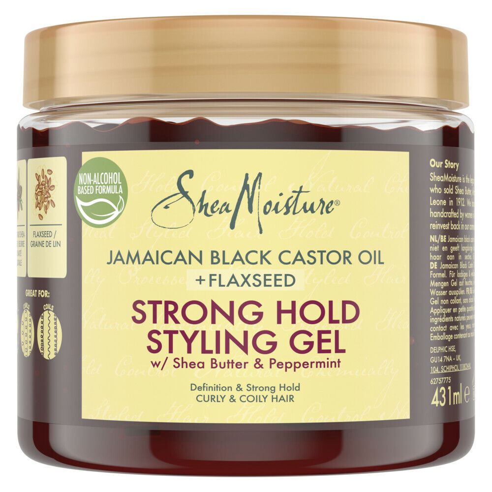 Shea Moisture Strong Hold Styling Gel Jamaican Black Castor Oil + Flaxseed 431 ml