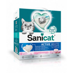 Sanicat Active White Lotus Flower kattenbakvulling 2 x 10 liter