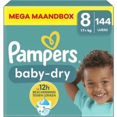 Pampers Baby Dry  luiers maat 8 - 144 stuks
