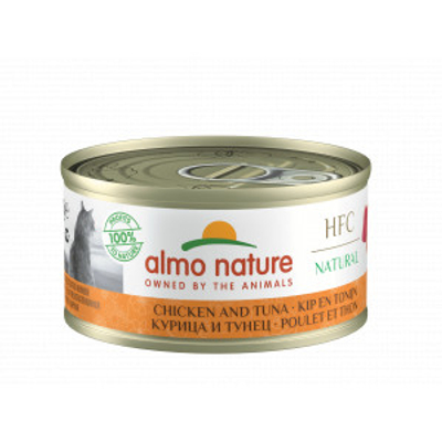 Almo Nature HFC Natural kip en tonijn natvoer kat (70 g) 18 x 70 g- natvoer katten
