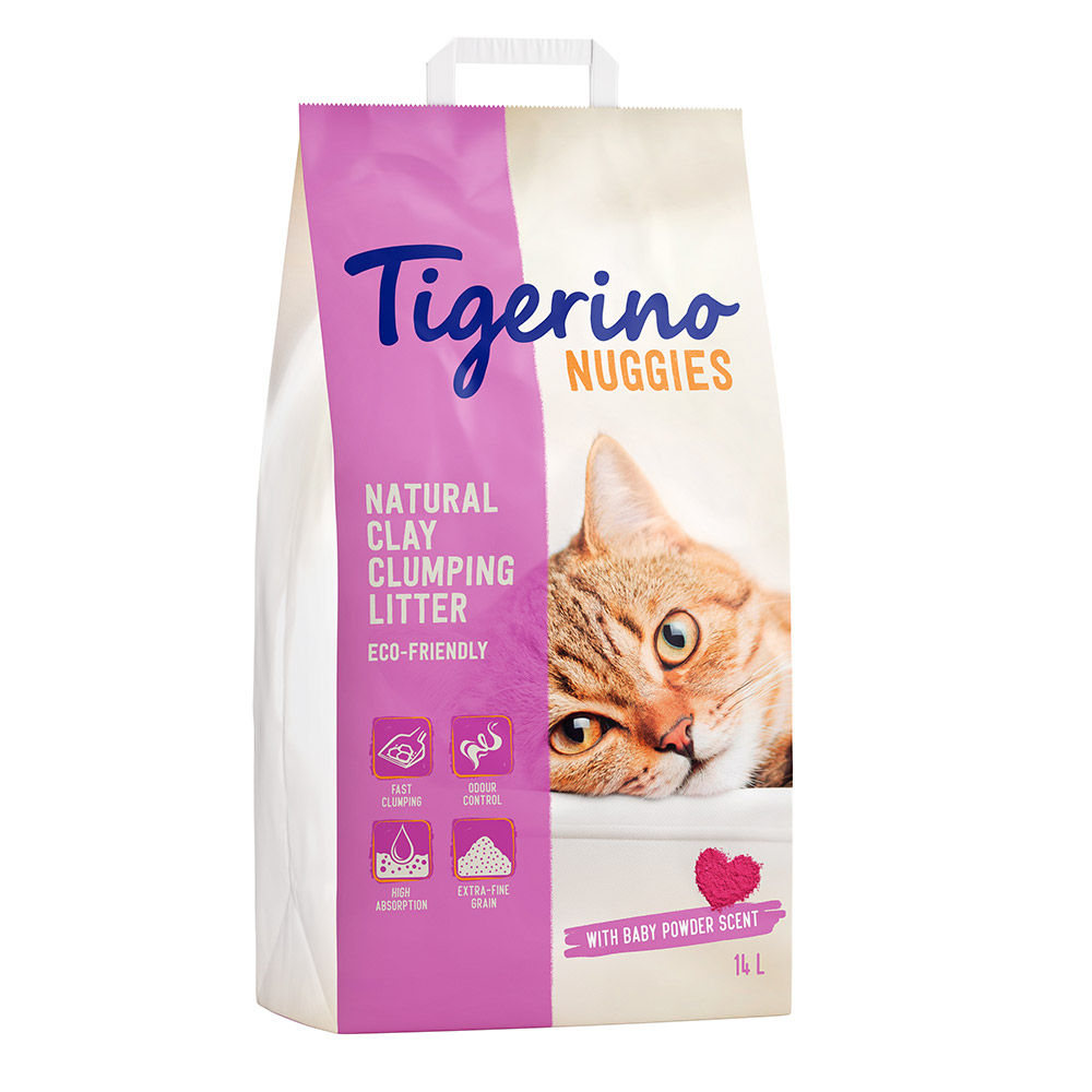 Tigerino Babypoedergeur Nuggies Kattenbakvulling - 2 x 14 liter