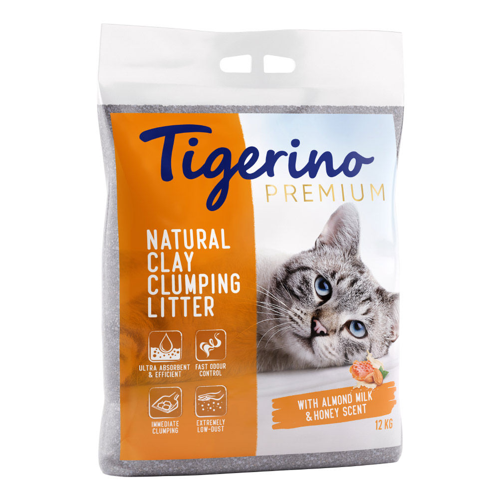 Tigerino Amandelmelk- en Honinggeur Premium Kattenbakvulling - 2 x 12 liter