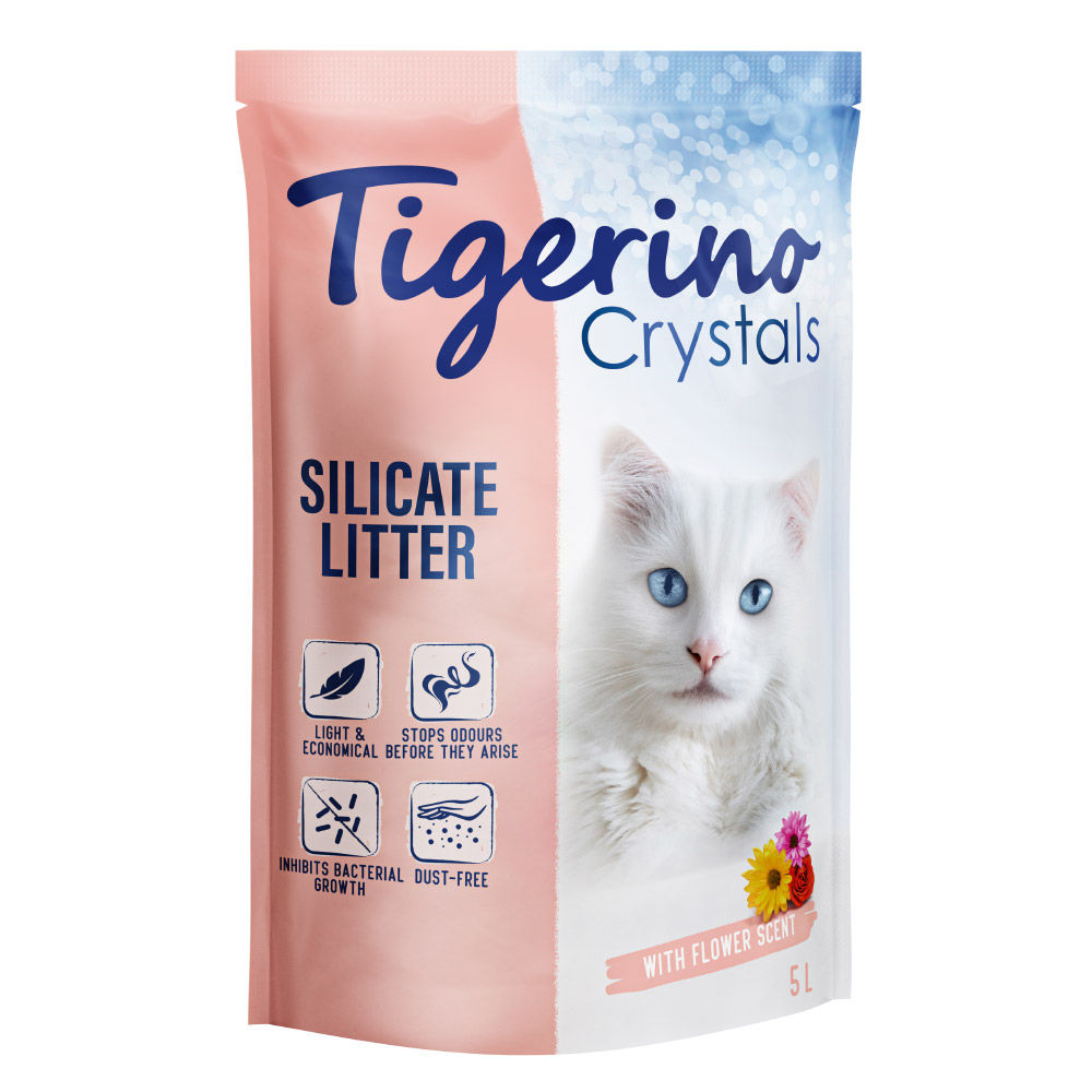 3x 5L Flower-Power Tigerino Crystals Kattenbakvulling