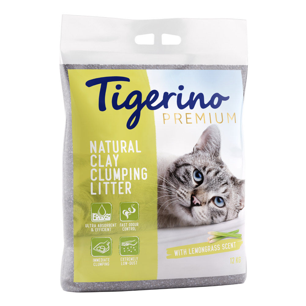 Tigerino Citroengrasgeur Premium Kattenbakvulling - 2 x 12 liter