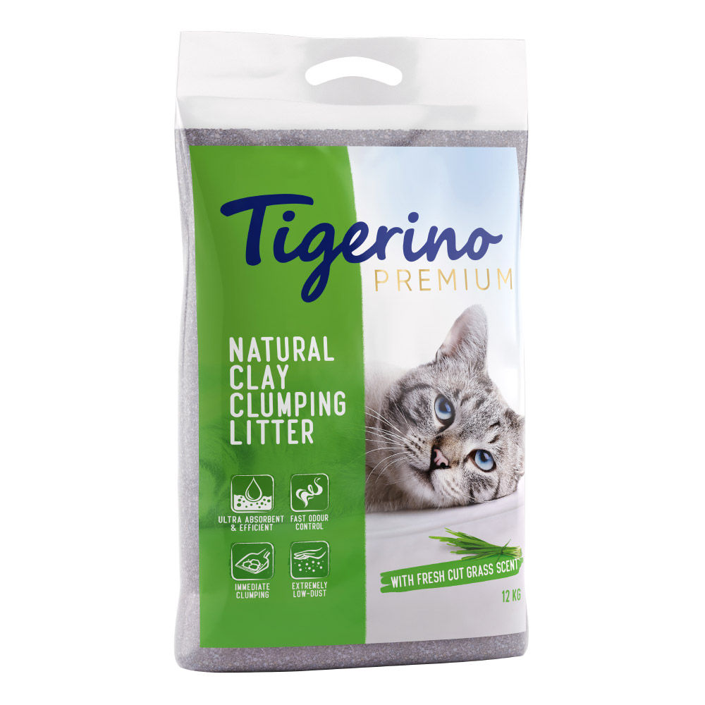 Tigerino Premium Kattenbakvulling - Fresh Cut Grass - 2 x 12 liter