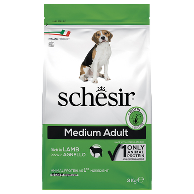 Voordeelpakket: 2x3kg Schesir Dog Medium Adult met Lam Hondenvoer droog - hondenbrokken