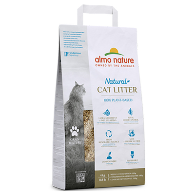 Almo Nature Natuurlijke Korrelige Kattenbakvulling - Grain Texture - 8 liter