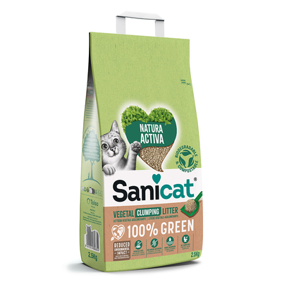 Sanicat Natura Activa 100% Green kattenbakvulling - 5 liter