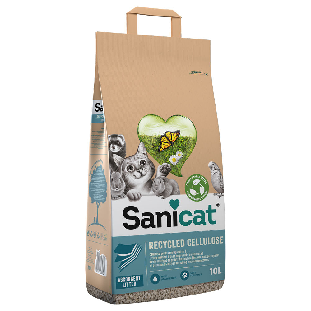 sanicat-kattenbakvulling-cellulose-2-x-10-liter