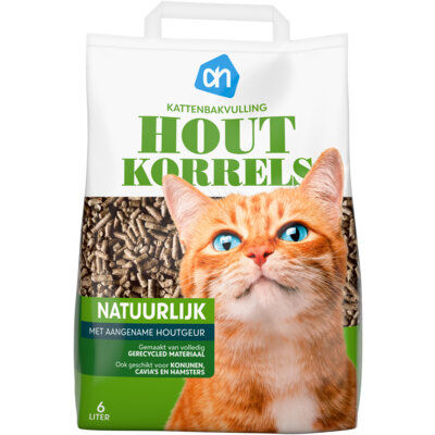 AH Kattenbakvulling houtkorrels Kattenbakvulling 6 l