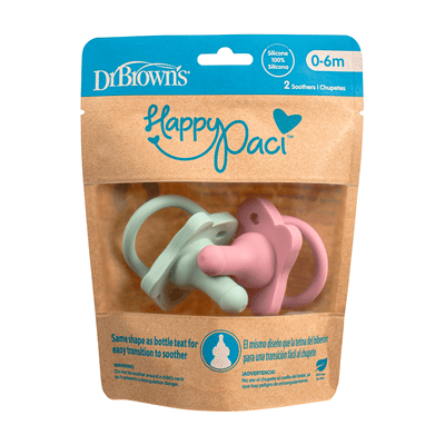 Dr. Brown's HappyPacci Fopspeen Roze & Groen