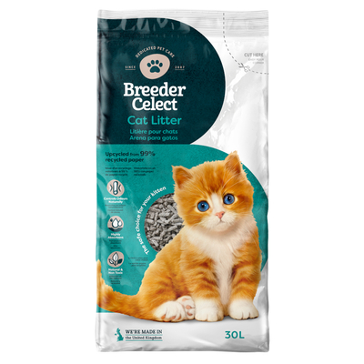 BreederCelect kattenbakvulling gerecycled 30 ltr