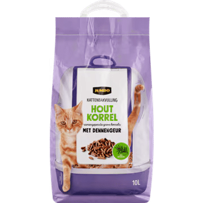 Jumbo Kattenbakvulling Houtkorrel met Dennengeur 10L